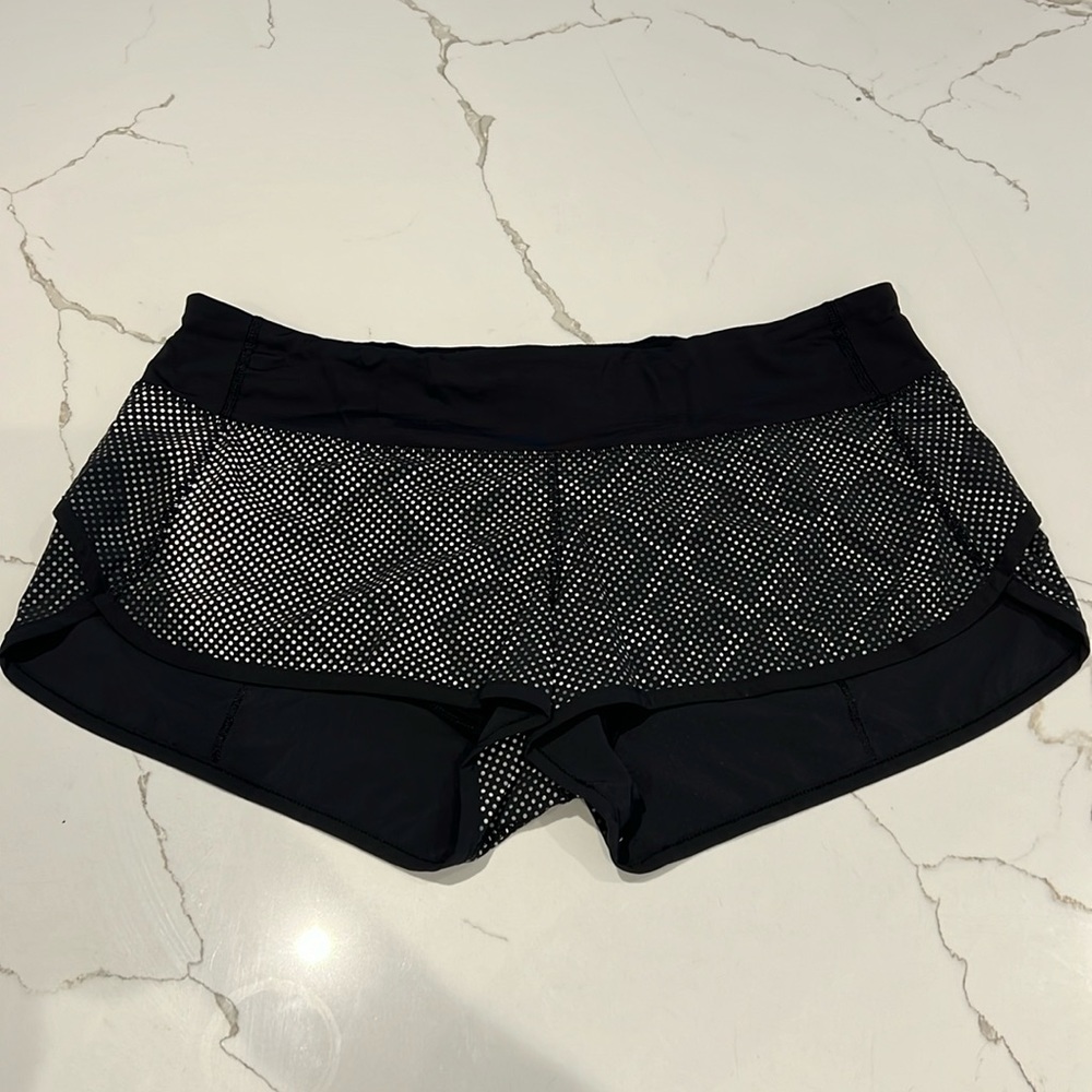 Lululemon speed short size 10 reflective